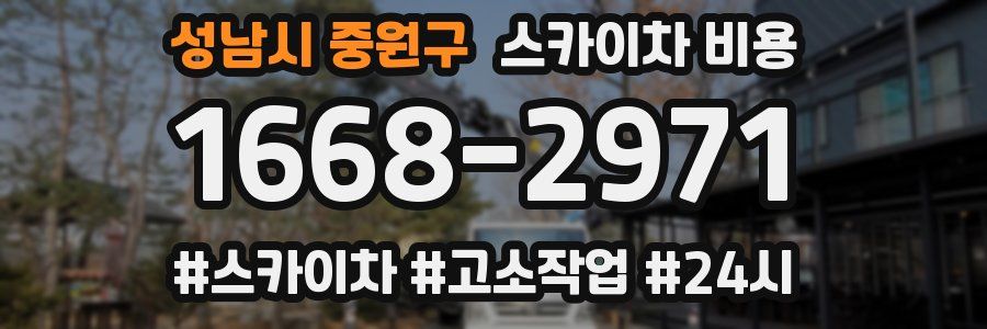성남시 중원구 스카이차 비용
