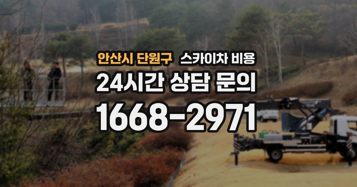 안산시 단원구 스카이차 비용