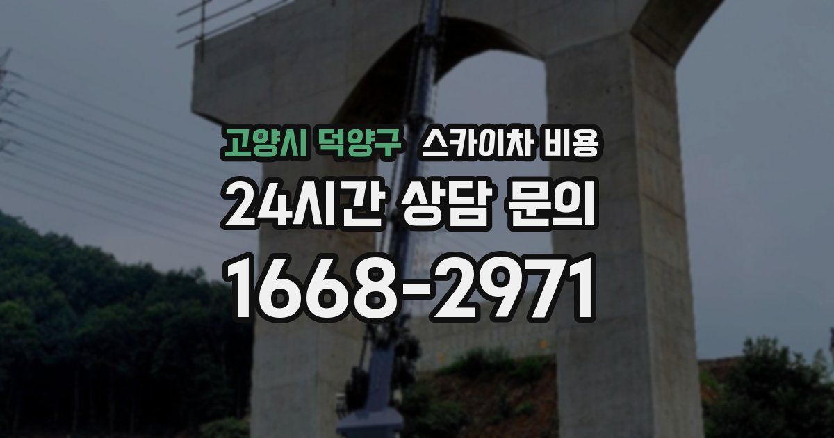 고양시 덕양구 스카이차 비용