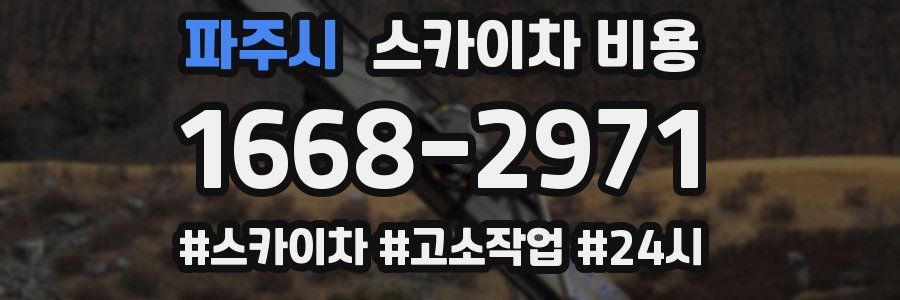 파주시 스카이차 비용