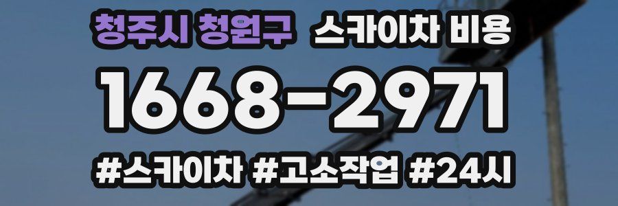청주시 청원구 스카이차 비용
