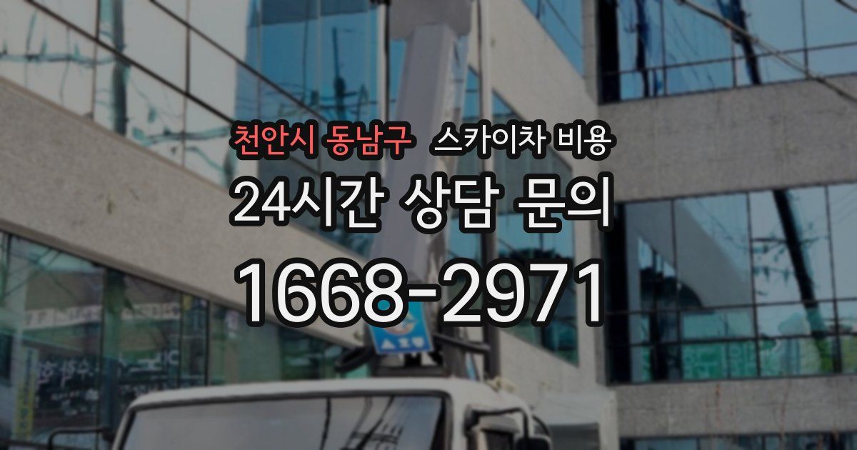 천안시 동남구 스카이차 비용