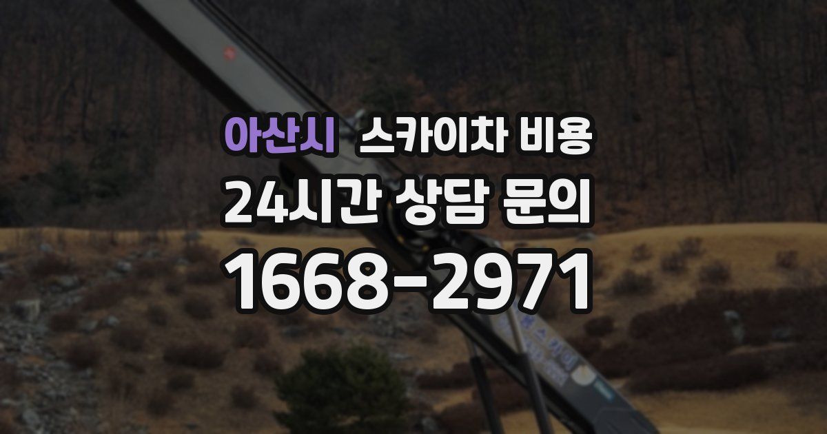 아산시 스카이차 비용