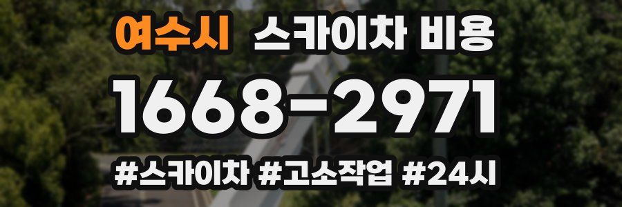 여수시 스카이차 비용