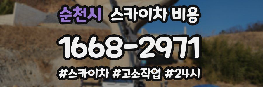 순천시 스카이차 비용