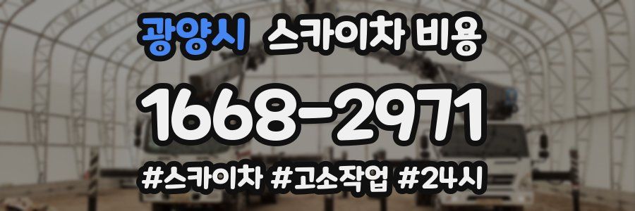 광양시 스카이차 비용