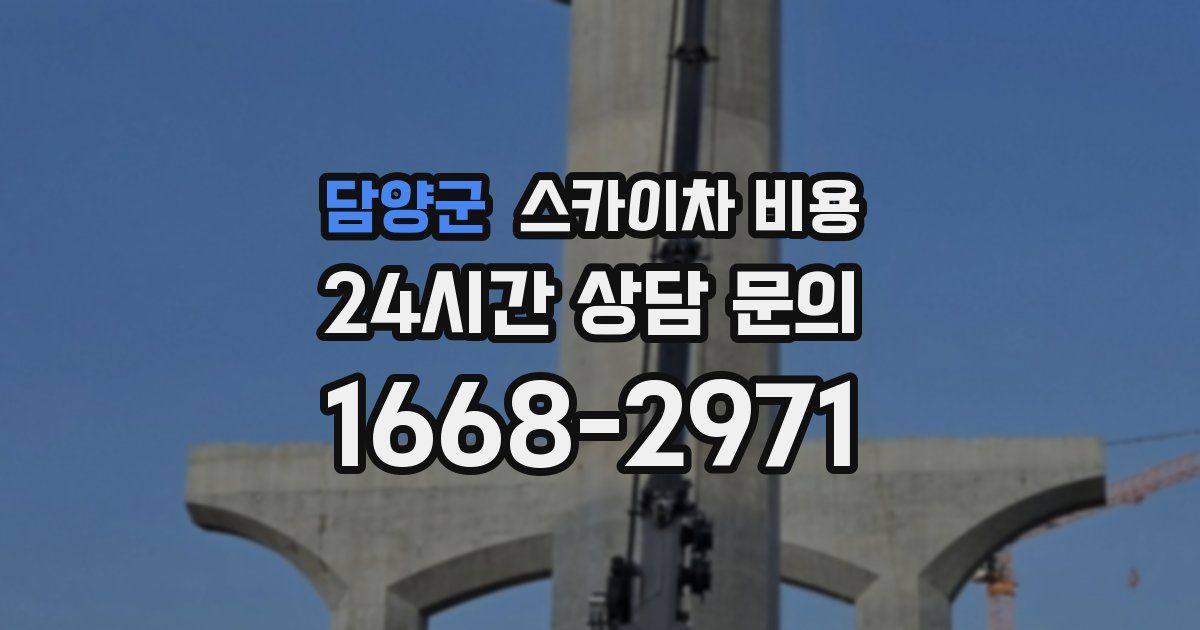 담양군 스카이차 비용