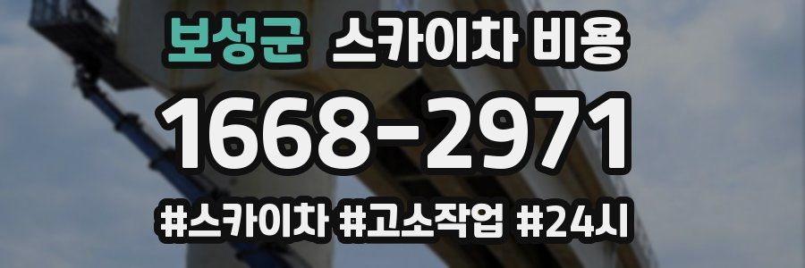 보성군 스카이차 비용