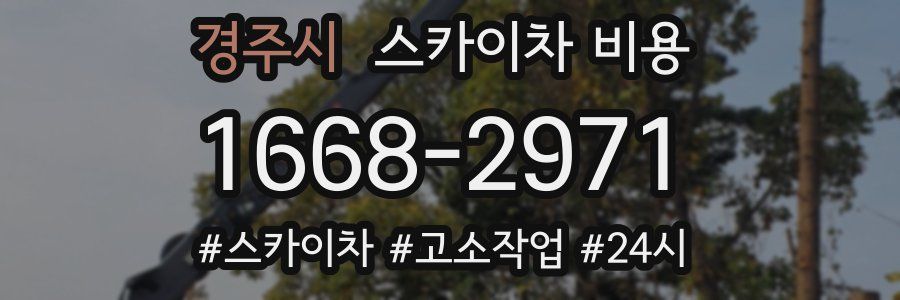 경주시 스카이차 비용