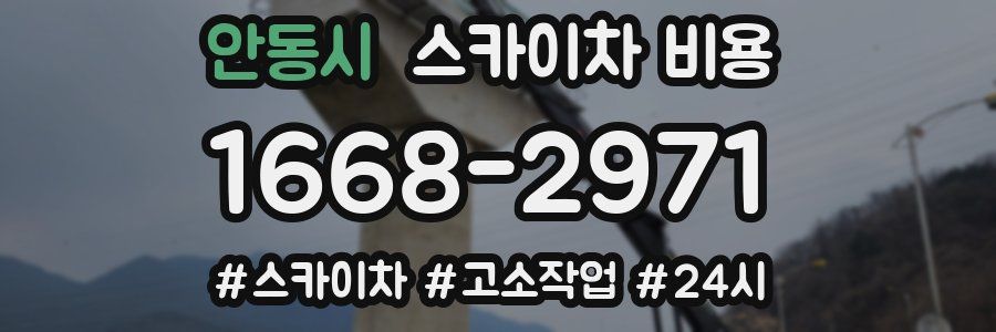 안동시 스카이차 비용