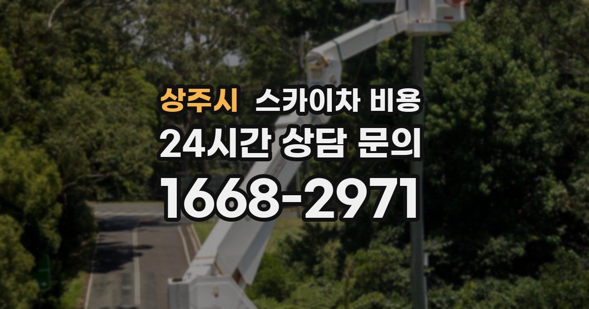 상주시 스카이차 비용