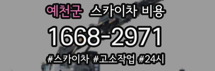 예천군 스카이차 비용