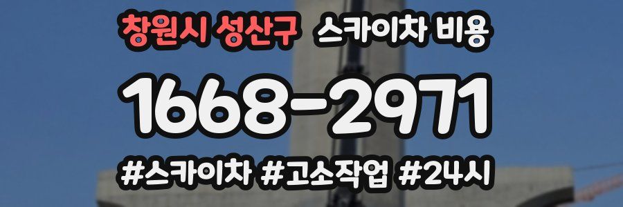 창원시 성산구 스카이차 비용