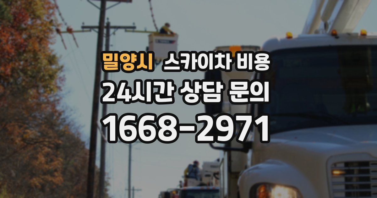 밀양시 스카이차 비용