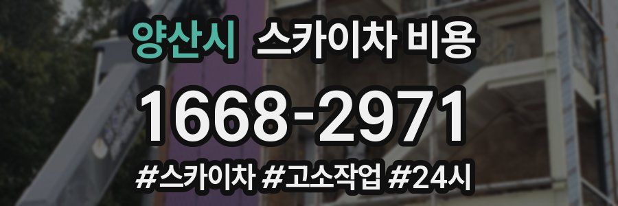 양산시 스카이차 비용