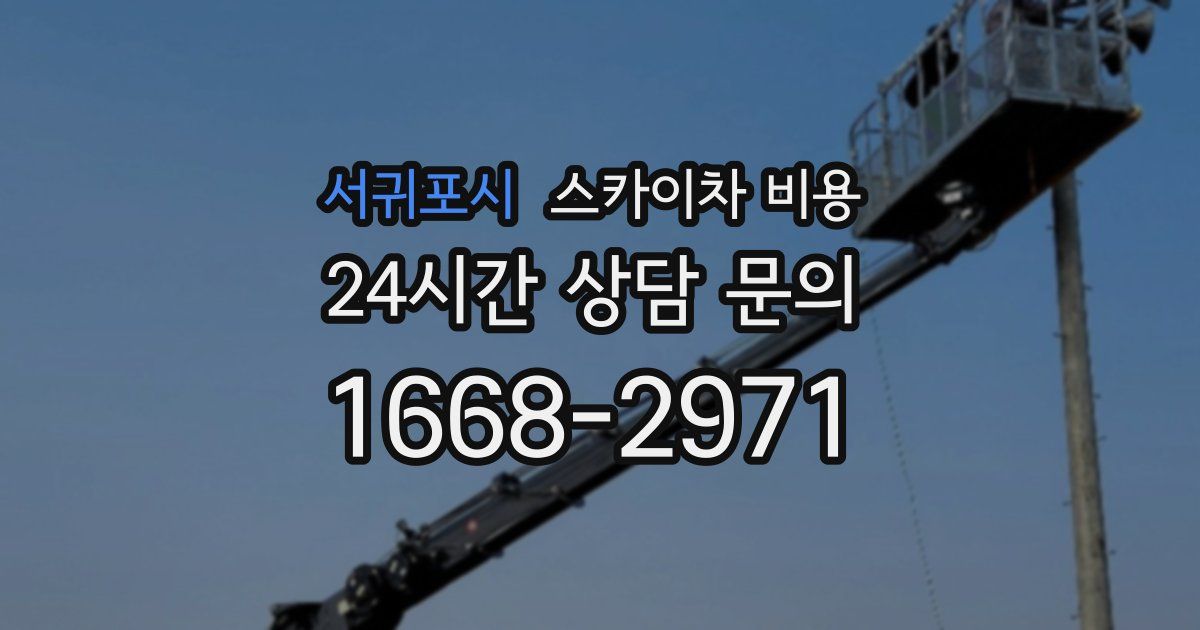 서귀포시 스카이차 비용