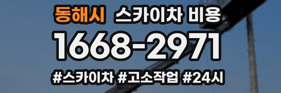 동해시 스카이차 비용