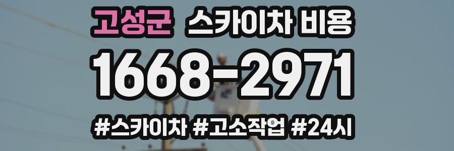 고성군 스카이차 비용