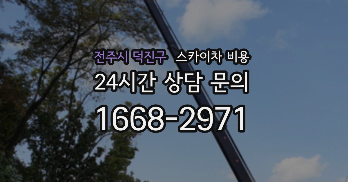 전주시 덕진구 스카이차 비용