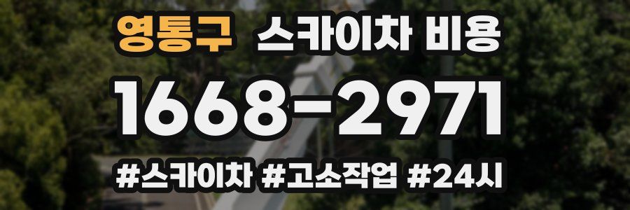 영통구 스카이차 비용