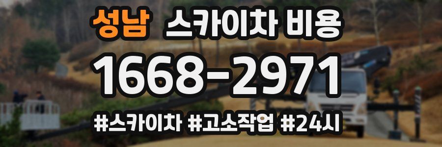 성남 스카이차 비용