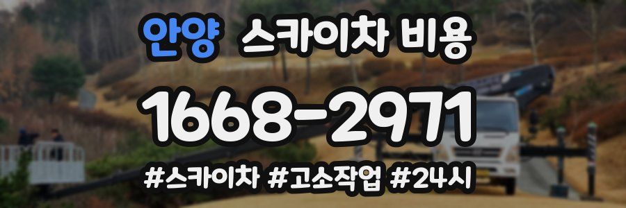 안양 스카이차 비용