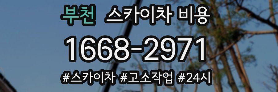 부천 스카이차 비용