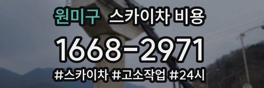 원미구 스카이차 비용