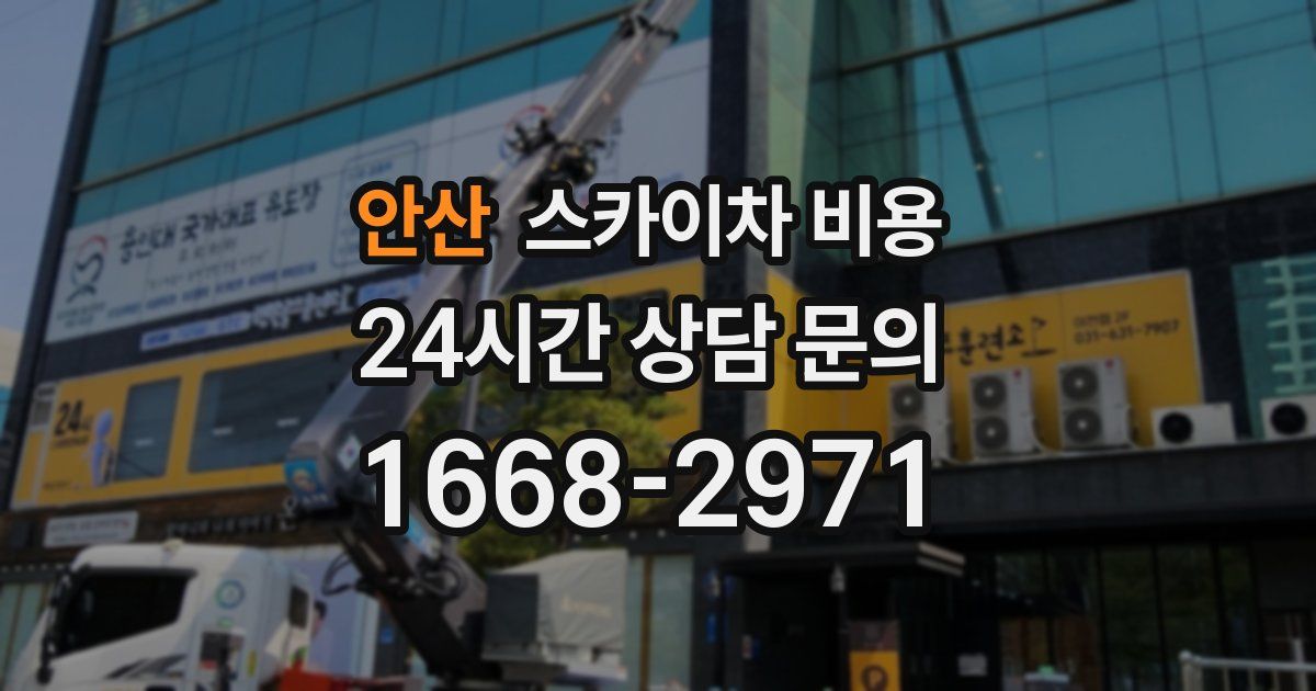 안산 스카이차 비용