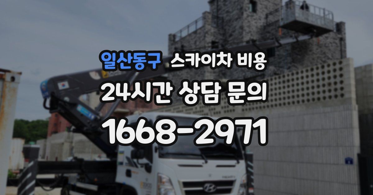 일산동구 스카이차 비용