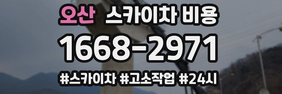 오산 스카이차 비용