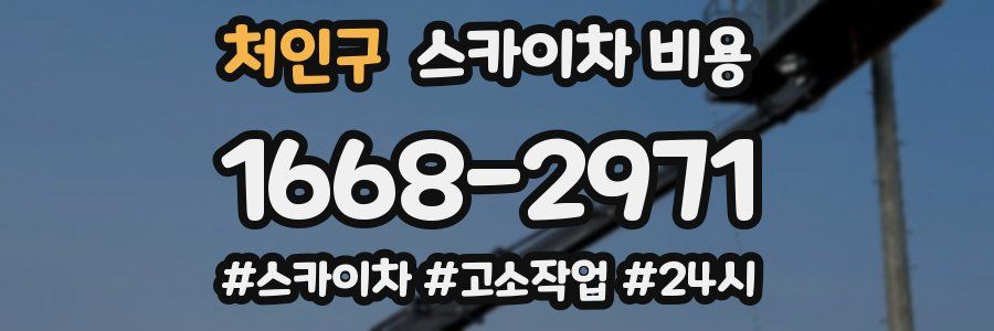 처인구 스카이차 비용