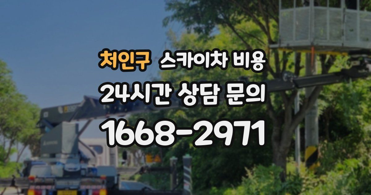 처인구 스카이차 비용