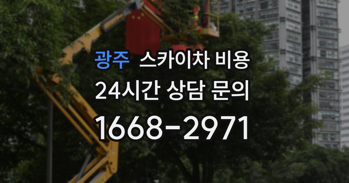 광주 스카이차 비용