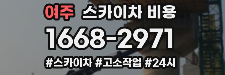 여주 스카이차 비용