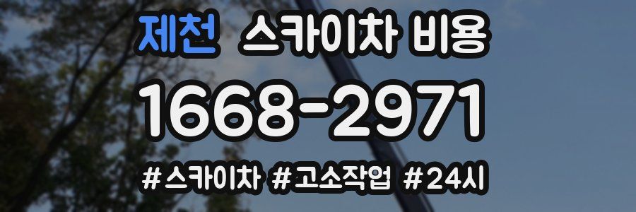 제천 스카이차 비용