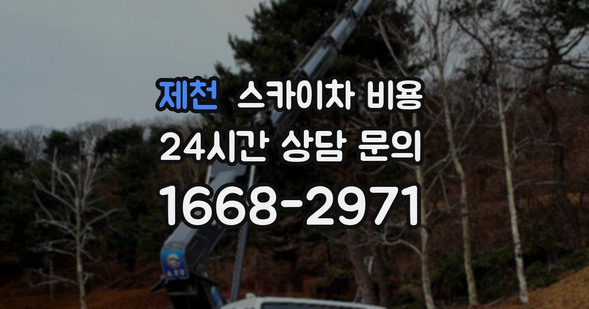 제천 스카이차 비용