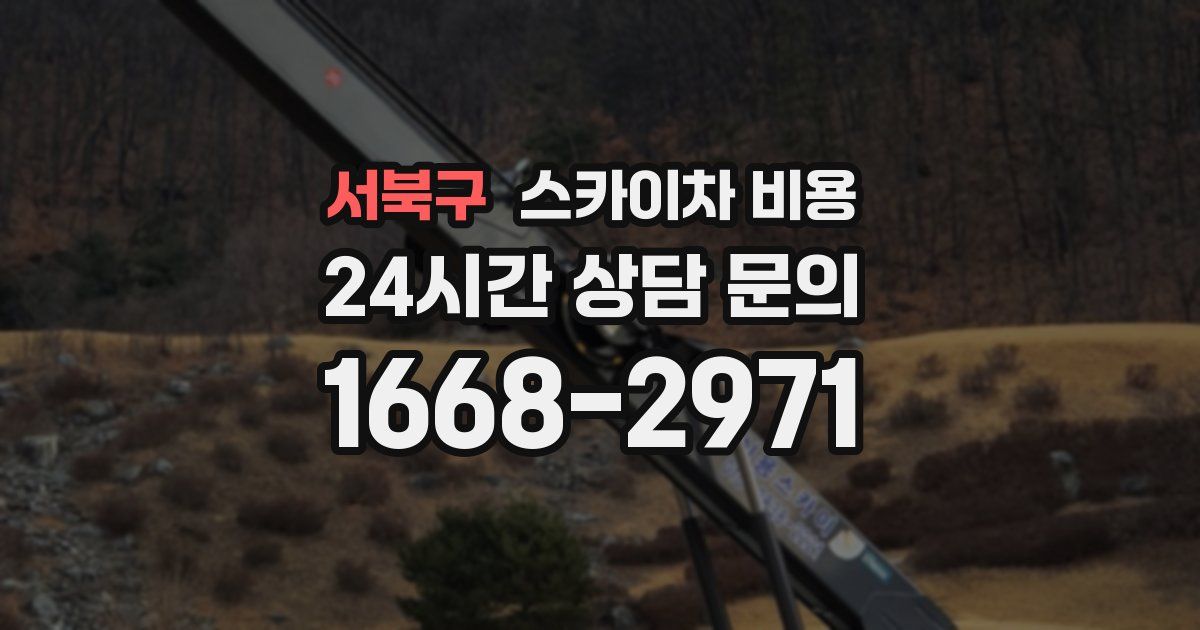 서북구 스카이차 비용