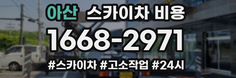 아산 스카이차 비용