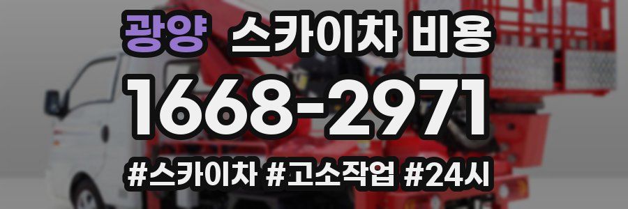 광양 스카이차 비용