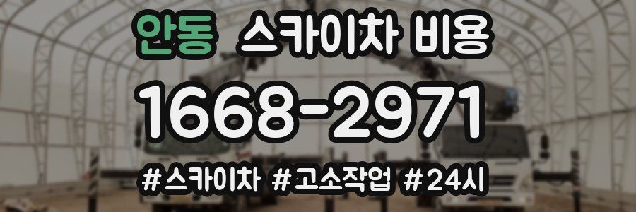 안동 스카이차 비용