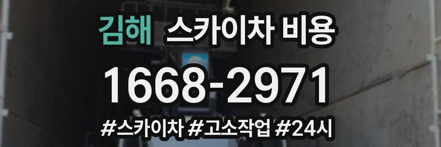 김해 스카이차 비용