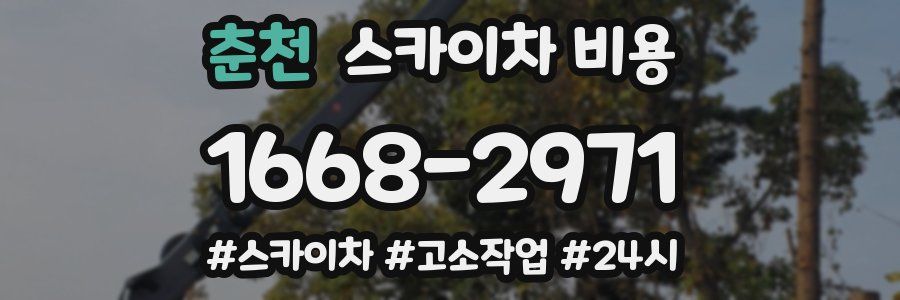 춘천 스카이차 비용