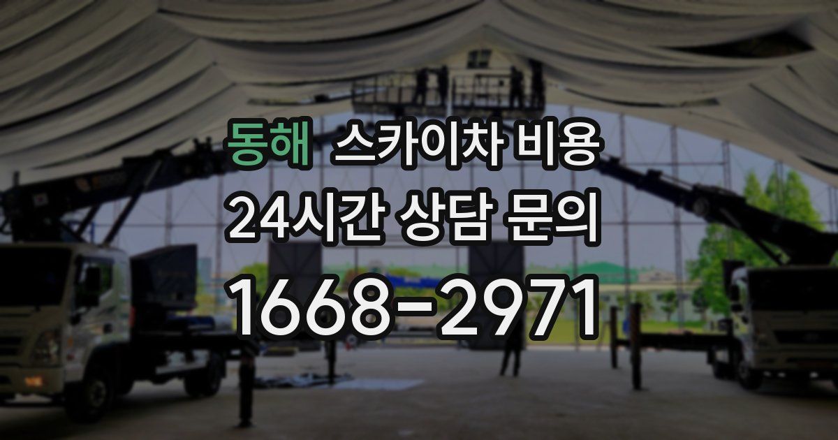 동해 스카이차 비용