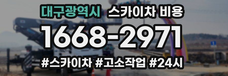 대구광역시 스카이차 비용