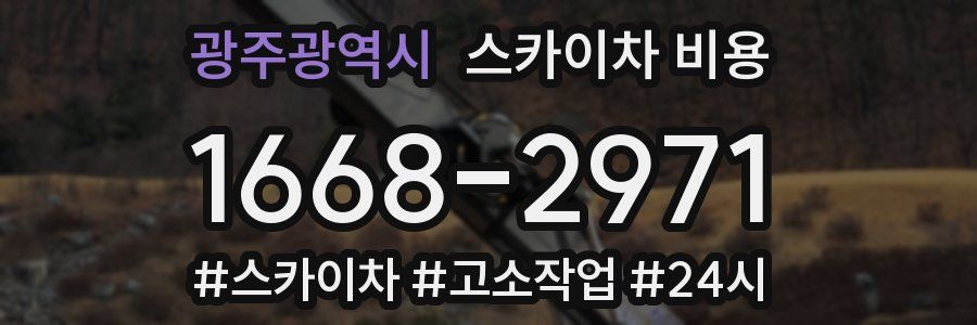 광주광역시 스카이차 비용