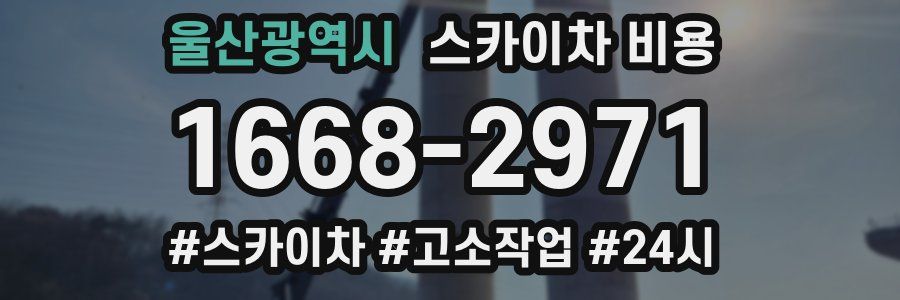 울산광역시 스카이차 비용