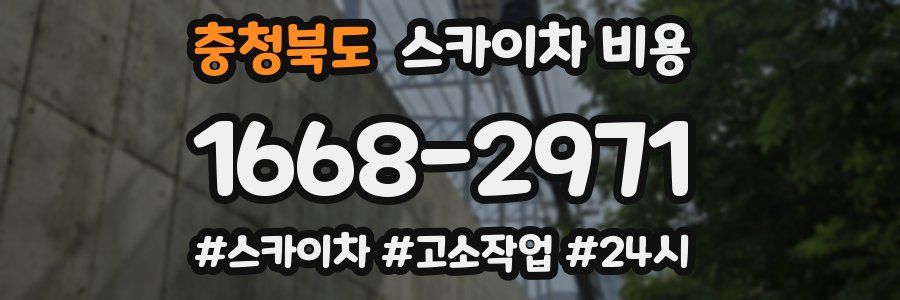 충청북도 스카이차 비용