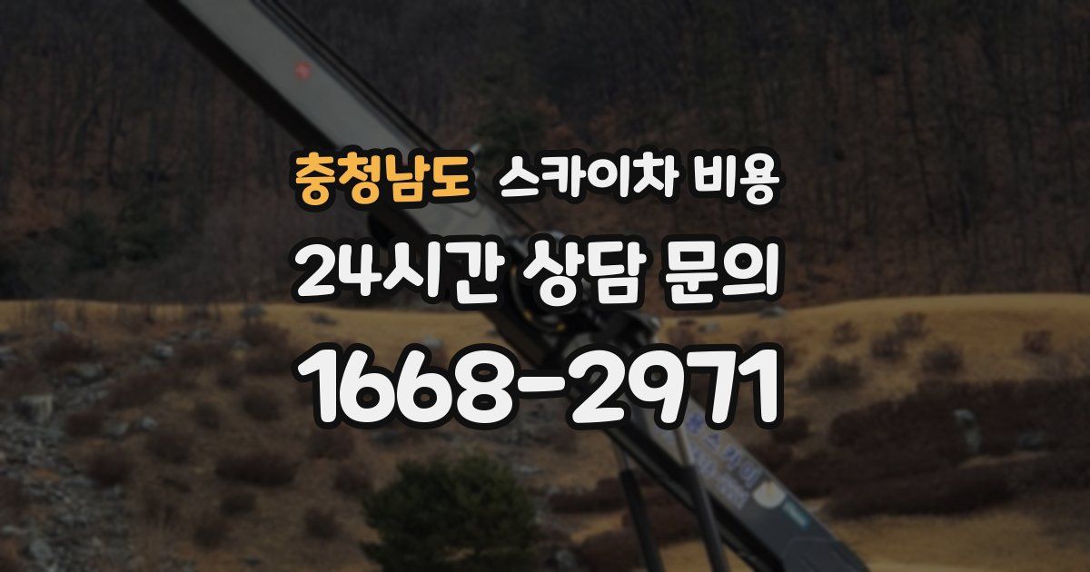 충청남도 스카이차 비용