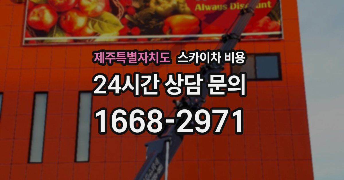 제주특별자치도 스카이차 비용